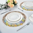 thumbnail image 6 of SKYSONIC Easter Bunny Eggs Round Placemats for Dining Table Non-Slip Heat-Resistant Polyester Table Mats Set of 1 Washable Table Mats for Kitchen Dining Table Decoration, 6 of 7