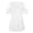 White, variant on LEAVINGSUO 2026 50% off Clear! Womens Tops Women Three Quarter Sleeve Crisscross Strappy Cold Shoulder T-Shirt Tops Blouses
