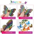 thumbnail image 3 of 12Pcs 3D Butterfly Wall Stickers Led Light, Removable Decals, Cute Colorful Luminous Butterflies Art Decor Murals For Kids Baby Boy Girl Bedroom Classroom Party Wedding Tv Background, 3 of 10