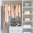 thumbnail image 4 of Yayeee Collapsible Cube Storage Bin with Lid Fabric Closet Decorative Basket with Handles, Floral Raspberry Pattern, 4 of 7