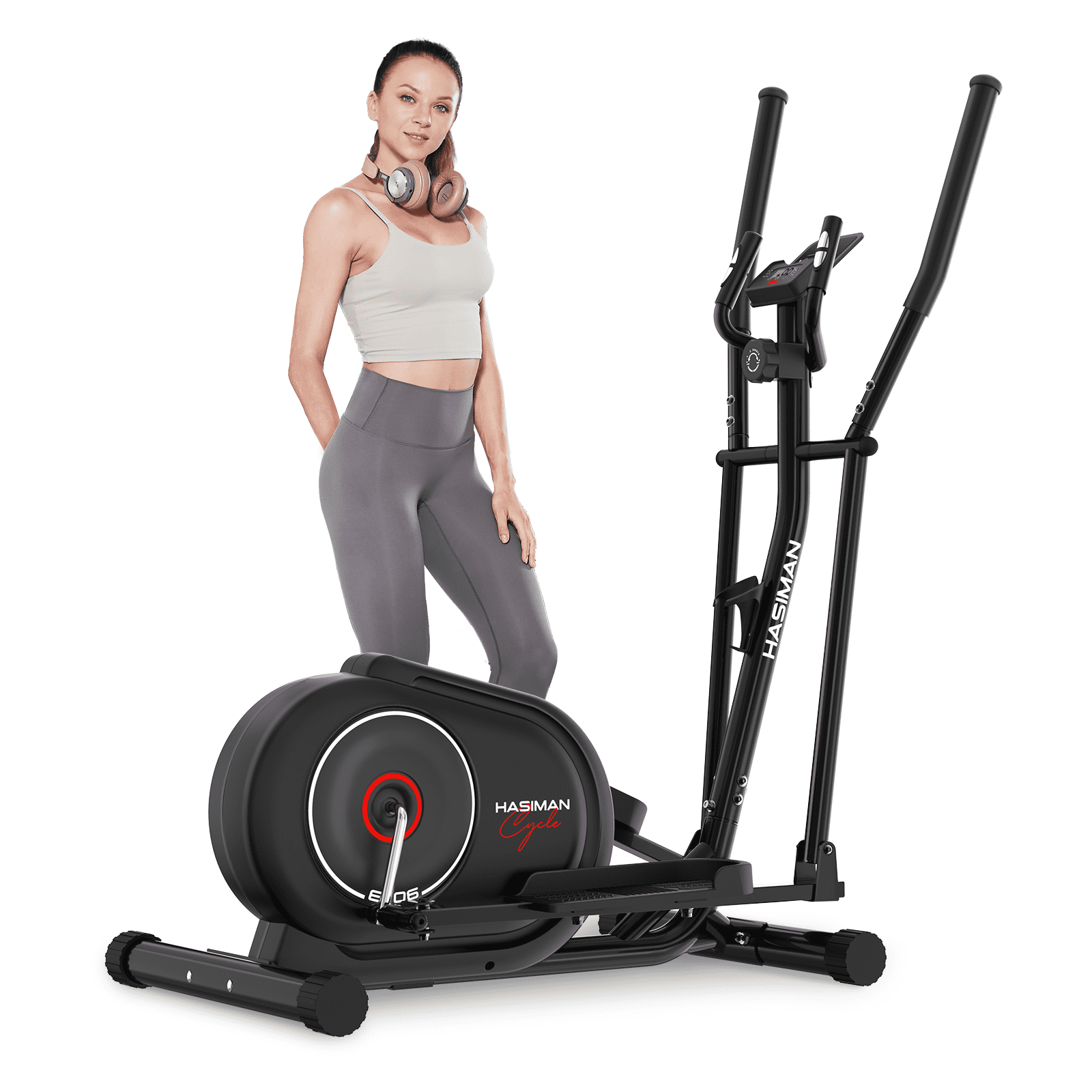 Pooboo Elliptical Machine Stationary Elliptical Exercise Bike