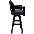 thumbnail image 4 of Swivel Wood Extra Tall Stool 34" Seat - Kadir Gray Vinyl - Black - Black Pillow, 4 of 5