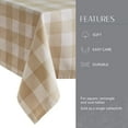 thumbnail image 3 of Elrene Home Fashions Farmhouse Living Buffalo Check Tablecloth, 60" x 120", Tan/White, 3 of 7
