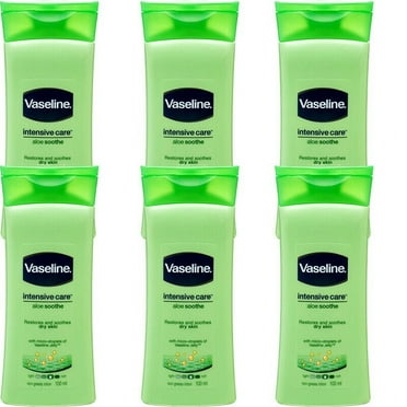 6 Pack Vaseline Intensive Care Aloe Soothe Lotion for Dry Skin, 100ml
