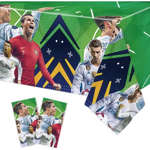 2Pcs Soccer Ronaldo Tablecloth Disposable Tablecover Birthday Party Supplies and Decorations Rectangle Tables 70"X42",2 Pack$$Electronics Accessories