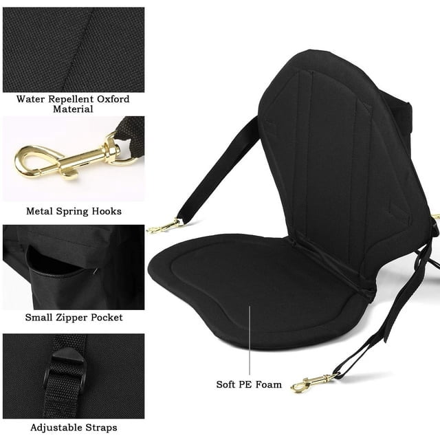 Cushioned Seat,YIWENG Water Repellent Children Kayak Seat with Back Support Kids High Back Canoe Seat Boats Cushioned Seat Pad for Outdoor Watersports