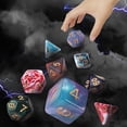 thumbnail image 5 of CiaraQ DND Dice Set - 42 Pcs polyhedral dice Set with 6 Colorful Bag and PU Leather Velvet Tray for Dungeons Dragons D&D RPG MTG Table Games, 5 of 8
