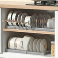 thumbnail image 5 of Expandable Pan Organizer with 12 Adjustable Shelves, Multifunctional Pots and Pans Organizer Rack for Kitchen Cabinets, Pot Rack Lid Holder, Gray, 5 of 11