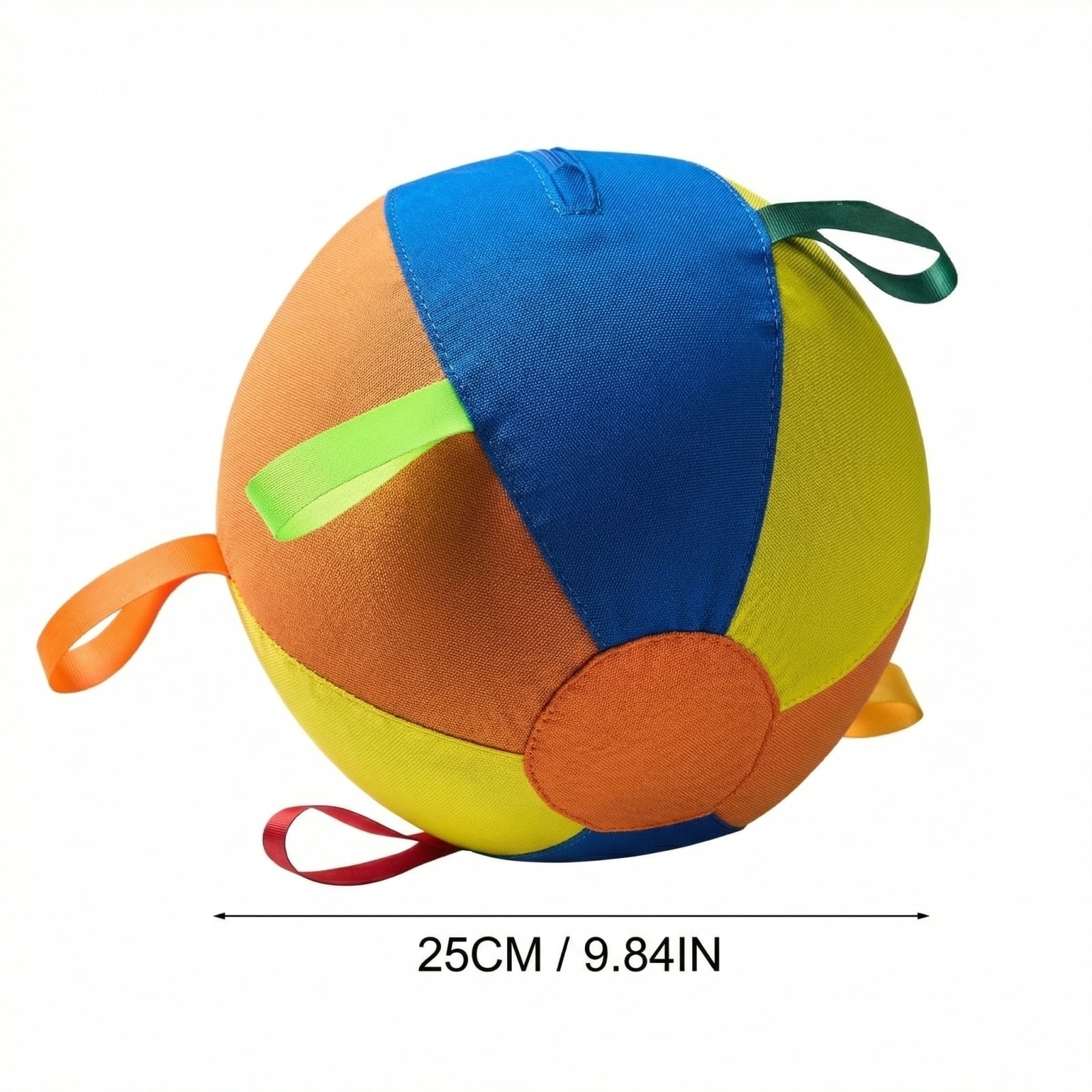 25cm Dog Herding Ball with Handles Visible Color Interactive Push Training Ball Toy Outdoor Exercise Enrichment Toy for High Energy Large Dogs