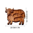 thumbnail image 2 of Highland Cow Wooden Charcuterie Board, Highland Cow Food Tray, Rustic Farmhouse Serving Board, Hand Carved Serving Tray for Cheese, Meat, Fruit & Snacks, 2 of 6