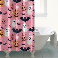 thumbnail image 4 of Cute Pumpkin Ghost Halloween Pattern Shower Curtain 72"x72" ,Bathroom Decorative Shower Curtains Set with 12 Hooks,Modern Waterproof Washable Shower Curtain, 4 of 6