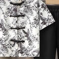 thumbnail image 4 of Boys 2-Piece Outfits 6-12 Months 12-24 Months 2t 3t 4t 5t 6t 7t Children Children'S Short Sleeve Set Cotton Summer New Boys Clothing Sets,Boys Cotton Summer Set(Black,7-8 Years), 4 of 4