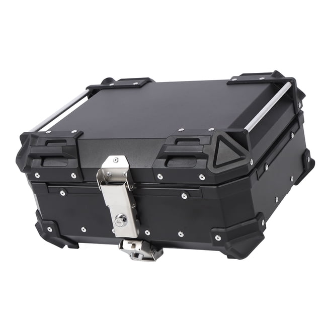 Motorcycle Top Box, Security Lock 25L, Aluminum Trunk for Helmet and Luggage, Dust & Water Resistant, Quick Release Bottom Plate Easy Installation Water Resistant, Shockproof,
