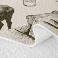 thumbnail image 5 of Manfei Jungle Bear Deer Twin Quilt Set 2 Pieces,Adventure RV Accessories Twin Coverlet Set,Beige Brown,1 Bedspread and 1 Pillowcase, 5 of 7