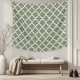 thumbnail image 5 of Green Morocco Tapestry for Bedroom Wall Hanging Tapestry, Boho Farmhouse Abstract Geometric Simple Ceiling Backdrop Tapestries Poster Blanket Wall Decor for Teens Room Living Room Dorm 59" x 90", 5 of 8