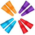 thumbnail image 1 of 8 Pcs Bouchons Réutilisables en Silicone pour Bouteilles de Boisson avec Poignée pour Garder le Vin Frais - Rouge, Violet, Orange, Bleu, 1 of 8