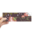 thumbnail image 1 of Brown Flowers Paint Rectangle Bumper Sticker Notebook Window Decal, 1 of 1