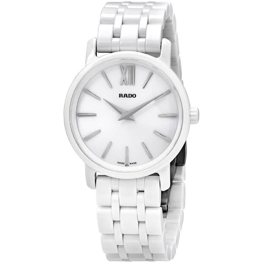 Rado DiaMaster Roman Mini White Dial Ceramic Case and Bracelet Ladies