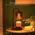 thumbnail image 4 of ANMUYUM,Candle Warmer Lamp,Log Glass Aromatherapy Candle Warmer Lamp, Adjustable Height Stepless Dimmable Melting Wax Lamp with Timer, Tortoise Glass Lampshade Wooden Base(Brown 4.72in), 4 of 6
