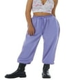 thumbnail image 2 of POINTERTECK Women Autumn Casual Pants Solid Color Drawstring Elastic-Waist Long Trousers with Pockets M, 2 of 7