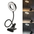 thumbnail image 1 of Clip Desk Lamp, Desk Clip On Lamp Adjust Brightness Multi Angles Lighting 3 Colors  for Reading, 1 of 7