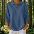 thumbnail image 1 of Neewe Womens Plain V Neck Sweater Short Sleeve Lightweight Knit Spring Summer Tops with Buttons Pullover, 1 of 8