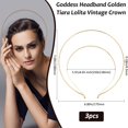 thumbnail image 2 of 1 Box 3Pcs Halo Headpiece Gold Double-Ring Hair Bands for Lolita Vintage Wedding Cosplay Headdress DIY Headpiece, 2 of 6