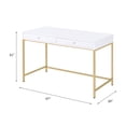 thumbnail image 2 of Writing Desk with Gold Electroplated Base and Drawers / Lasts for Years, 2 of 5