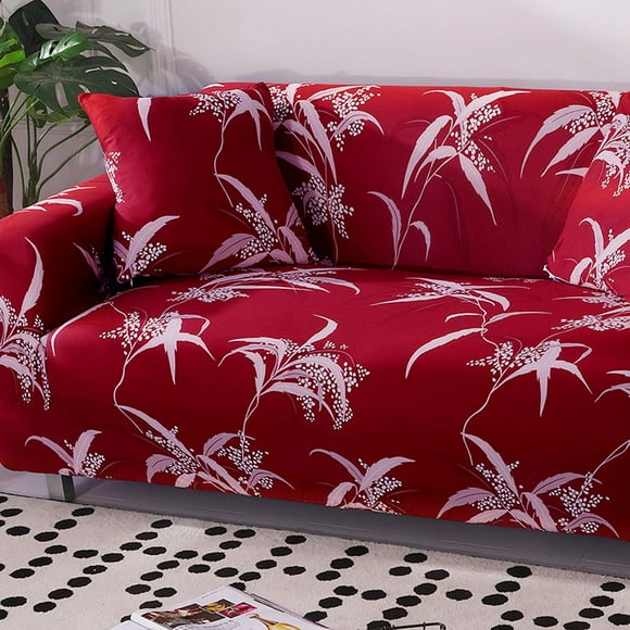 Miroir Vent Fleurs Élégantes Housse Extensible pour Canapé (1 Place)