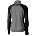 thumbnail image 3 of Women's Cutter & Buck Black George Mason Patriots Forge Tonal Stripe Stretch Half-Zip Pullover Top, 3 of 3