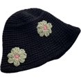 thumbnail image 5 of CoCopeaunts Women Bucket Hat Knitted Thick Fisherman Hat Winter Fashion Cute Outdoor Warm Handmade Hook Flower Ladies Bucket Cap, 5 of 8
