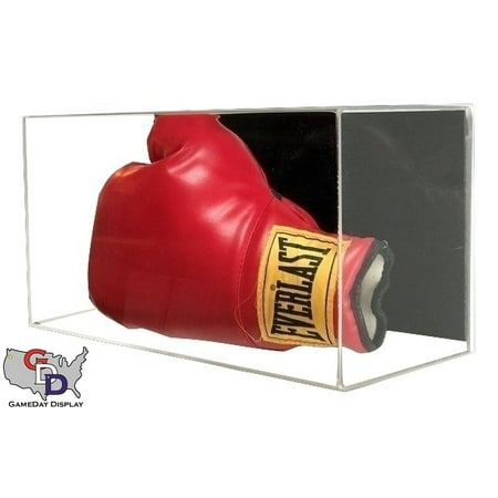 acrylic wall mount horizontal boxing glove display case by gameday
