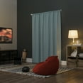 thumbnail image 2 of Sun Zero Jules 100% Blackout Rod Pocket 40" x 96" Single Curtain Panel in Surf Blue, 2 of 7