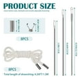 thumbnail image 3 of Sekonow 8 Pieces 52 Inches Drawstring Cord Kit-Hoodie String Replacement with 3 Easy Threaders for Sweatpants, Shorts, Pants, Jackets, Coats, White, 3 of 7