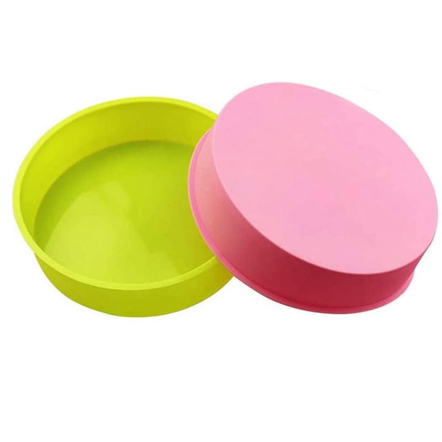 2 moldes de silicona para pasteles, moldes para pasteles redondos de 8 pulgadas, moldes antiadherentes para hornear, utensilios para hornear para galletas de chocolate/panes