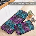 thumbnail image 5 of Coolnut Colorful Leopard Anti Fatigue Mats for Kitchen Floor,Set of 2 Non Skid Washable Waterproof Anti Kitchen Floor Mats for Kitchen Office Laundry Room Bathroom (19"x27"+19"x47") Home Decor, 5 of 7