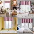 thumbnail image 5 of Red Blue White Striped Kitchen Curtain Valances for Windows Farmhouse Short Curtains, Modern Simple Stripes Rod Pocket Valance Curtain for Bedroom Cafe Living Room 42"x18", 5 of 8
