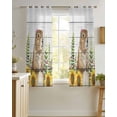 thumbnail image 4 of Groundhog Day Sheer Curtains 39 Inch Length 2 Panels Set for Living Room/Bedroom, Sunflower Spring Floral Botanical Vintage Kitchen Curtains Grommet Semi-Sheer Curtains Window Treatments 27.5"x39"x2, 4 of 7