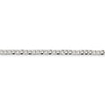thumbnail image 2 of White Sterling Silver chain Curb 18 in 3.2 mm 3.2mm Beveled, 2 of 5