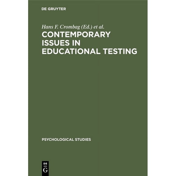 Psychological Studies Contemporary Issues in Educational Testing, Book 9, (Hardcover)