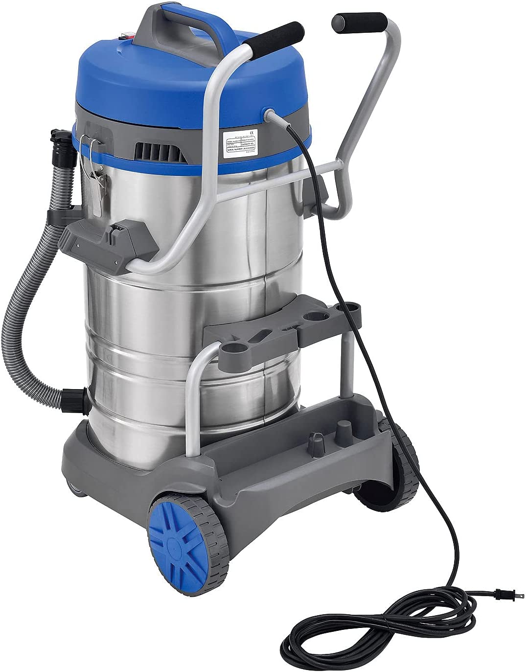 21 Gallon HEPA Wet Dry Vacuum, Stainless Steel