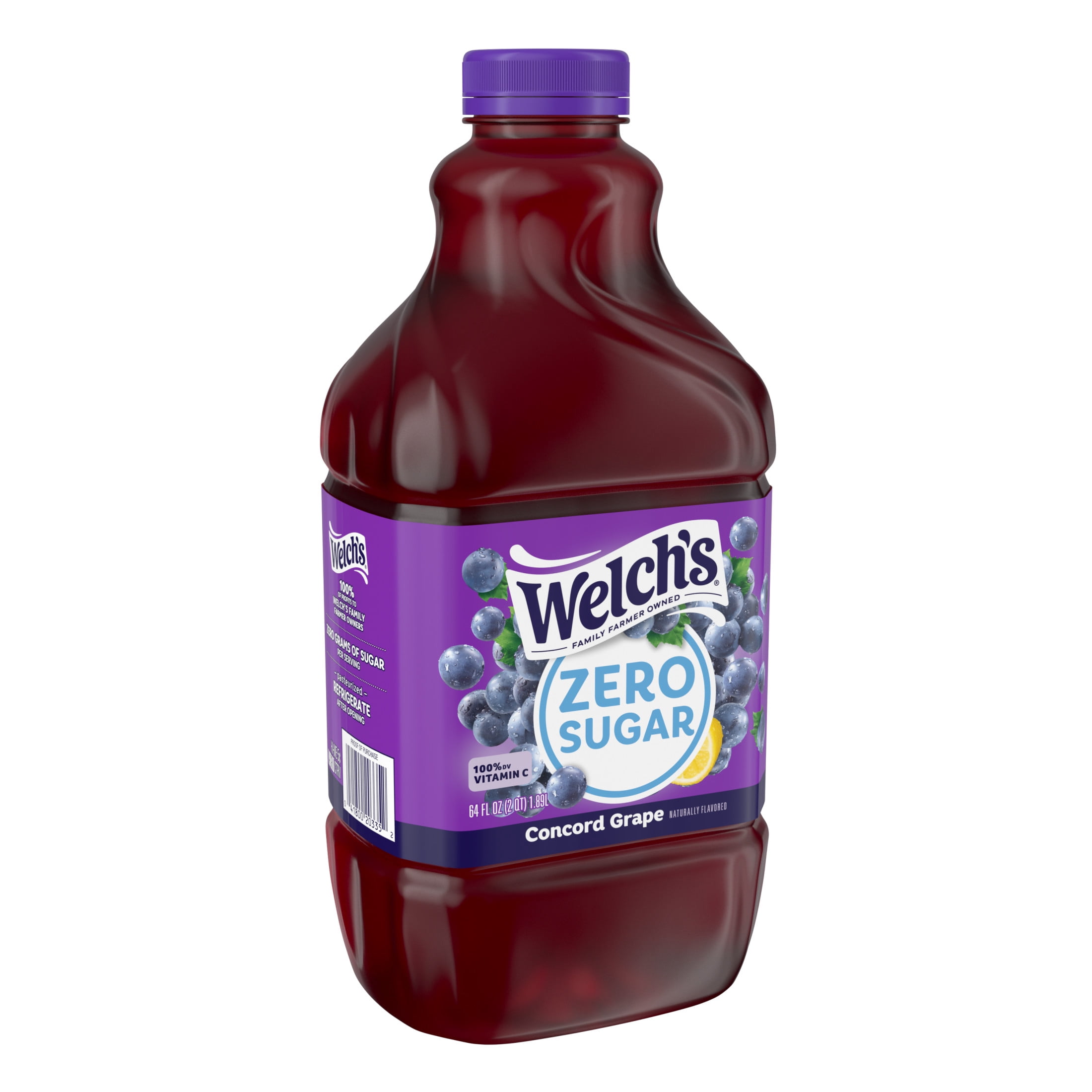 Welch's Concord Grape Zero Sugar Drink, 64 fl oz Bottle - Walmart.com