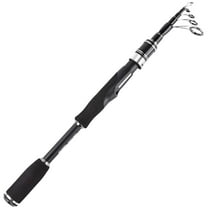 Goture Lightweight Telescopic Fishing Rods with Carrier Bag, Carbon Fiber Black and silver