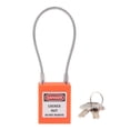 thumbnail image 1 of serony Stainless Steel Cable Safety Padlock Padlock Security Padlock Safety Lockout Isolation Lock, Steel Cable Safety 7 Color Orange, 1 of 9