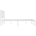 thumbnail image 5 of vidaXL Metal Bed Frame with Headboard White 183x213 cm, 5 of 5