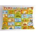 thumbnail image 1 of Educational Pillow Sham Zoo Alphabet Design Colorful Style Funny Cartoon Animals Children Kids School, Decorative Standard King Size Printed Pillowcase, 36 X 20 Inches, Multicolor, by Ambesonne, 1 of 2