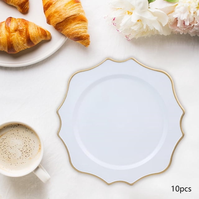 10 Uds. Platos para servir platos ligeros, vajilla duradera, platos para cenar, plato para servir para eventos, decoración para cenas y fiestas