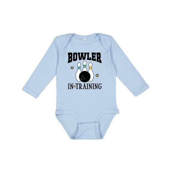 Inktastic Future Bowler in Training Bowling Gift Boys or Girls Long Sleeve Baby Bodysuit