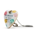 thumbnail image 3 of Demdaco Moments In Life White Polka Dot 3.5 x 3.5 Resin Stone Art Heart Token, 3 of 3