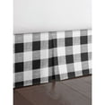 thumbnail image 3 of Lumberjack Check White/Black Platform Bed Skirt Queen 15" Drop, 3 of 4